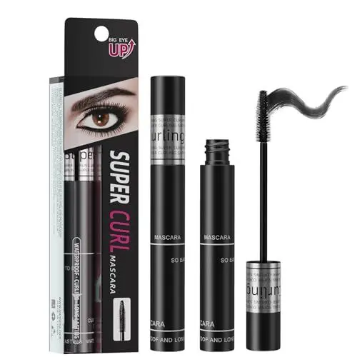 Produktbild: 4D Silk Fiber Mascara,Wimperntusche Wasserfest, Mascara Schwarz Einfache Entfernung,Langanhaltend und wischfest Ideal für tägliches Make-up