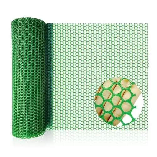 Produktbild: Maschendrahtzaun, 30cm*3M Hasendraht Grün Hühnerzaun Flexibel Gartenzaun Sechseckgeflecht Begrenzungszaun Kunststoff Schutznetz Absperrzaun für Garten Geflügel Camping(Blende 6mm)