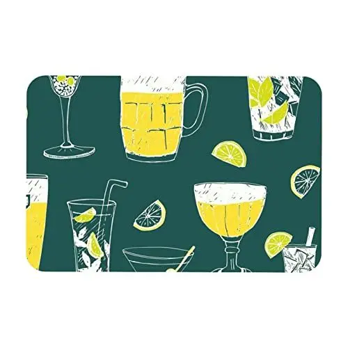 Produktbild: Maschinenwaschbarer Teppich Rutschfester Teppich für Waschküche, Badezimmer, Waschraum,Zitronensaft Sommerfrucht