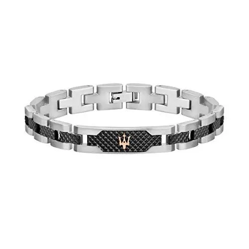Produktbild: Maserati Maserati Herrenarmband, JEWELS Kollektion, aus Edelstahl,Grau PVD, Rosegold PVD - JM419ASC01