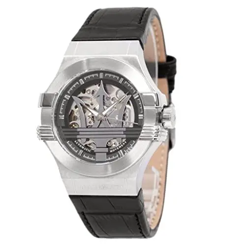 Produktbild: Maserati POTENZA Automatische mechanische Herrenuhr aus Stahl, Leder – R8821108038
