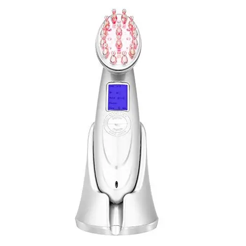 Produktbild: Massage Kamm, Haarwuchs Kamm Elektrischer Massage Kamm verhindert Haarausfall Nachwachsen Infrarot-vibrierende Massieren Therapie Haarbürste, Elektrischer Kopfmassage Kamm Für
