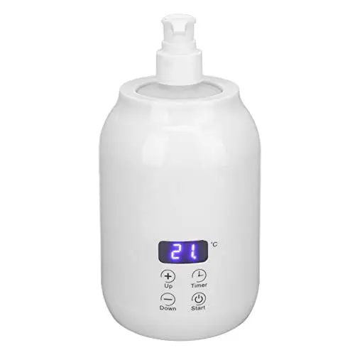 Produktbild: Massage Öl Wärmer Ölheizung mit 2 Ölflaschen, ätherisches Öl Flasche Wärmer Touch Control Einstellbare Temperatur und LED-Anzeige, Elektrische Flasche (EU-Stecker 100-240 V)