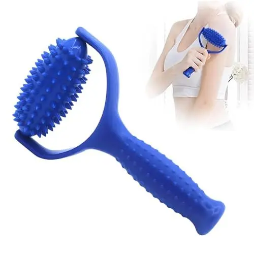 Produktbild: Massagebälle Massage Roller,Massageroller mit Noppen,Massagebälle Faszienball,Massagegerät Fascia Ball,Massagerolle Igelball,Massageroller mit Griff,für Beine Rücken Arme Schultern Muskelschmerzen