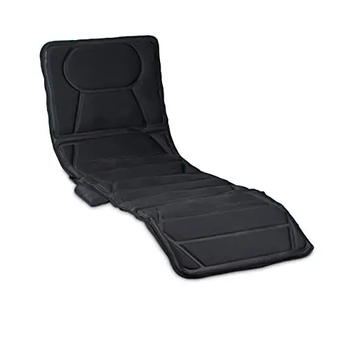 Produktbild: Massagematte elektrisch, Vibrationsmatte mit Fernbedienung, Nacken und Rücken, Wärmefunktion, 170x60cm, schwarz