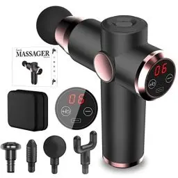 Produktbild: Massagepistole Massagegerät Pistole mit 32 Geschwindigkeiten Leise Handmassagegeräte Massage Pistole mit LCD Touchscreen für Schulter Nacken Körper Rücken Entspannung
