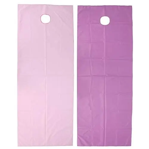 Produktbild: Massagetisch Bettdecke, ANGGREK Wasserdicht Schönheitssalon Bettlaken SPA Massagetisch Bettdecke Schutzhülle für Massagebarriere (75 X 200 Cm Typ mit Offenem Loch)(Lila+Rosa)