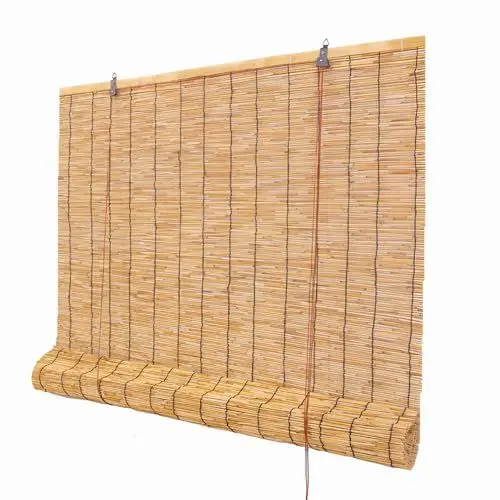 Produktbild: Maßgeschneiderte Outdoor Bambus Rollos Für Terrasse, Veranda & Fenster, wasserdichte, Kordellose Verdunkelungs-Romanjalousien, Sichtschutz