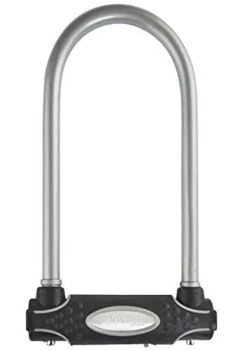 Produktbild: MASTER LOCK Bügelschloss (Schlüsselschloss) (mit Halterung) (Zertifiziertes Fahrrad Schloss - Secure-Gold-Zertifikat) (Silber) 8195EURDPROCOLS - Ideal für Fahrräder