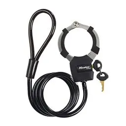 Produktbild: Master Lock Kabelschloss mit Schlüssel, 1 m, Ideal für Scooter Roller, Fahrrad, Kinderwagen, Sportausrüstung