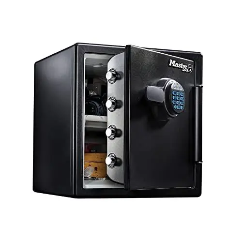 Produktbild: MASTER LOCK Tresor (Feuer- & Wasserfest) (33,6 L) (elektronische Kombination) – LFW123FTC – Für Ausweise, A4-Dokumente, Laptop, Schmuck usw.