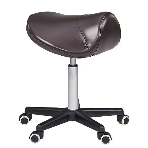 Produktbild: Master Massage Sattelhocker Sattel Hocker Rollhocker Drehhocker Arbeitshocker Praxishocker Kosmetikhocker Hocker-Kaffee, Braun