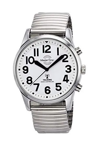 Produktbild: Master Time Funk Quarz Sprechende Herren Uhr Analog mit Metall Armband MTGA-10691-61M