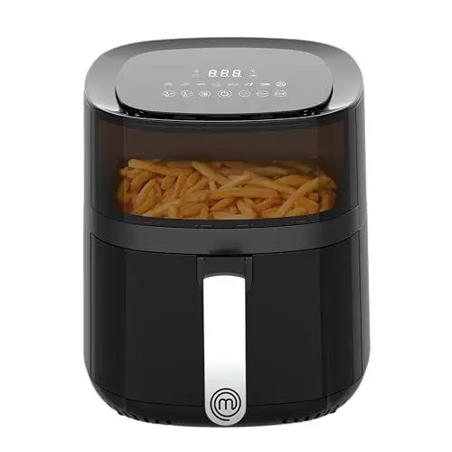 Produktbild: MasterChef Heißluftfritteuse 5,5L Airfryer 1500W, Fritteuse Heissluft ohne Fett für 4-6 Personen, Heissluftfriteuse mit Digitales Touchscreen und 7 Programmen, Vorheizen & Warmhalten, 80-200°C