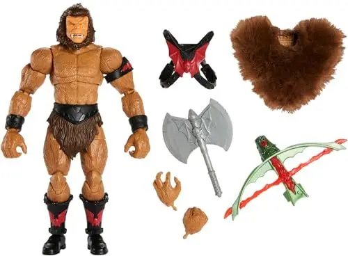 Produktbild: MASTERS OF THE UNIVERSE Revelation to New Eternia - Grizzlor Actionfigur 18 cm, 30 bewegliche Gelenke, Waffen und austauschbaren Köpfen, für Kinder ab 6 Jahren, HLB48