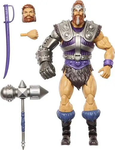 Produktbild: Masters of the Universe Masterverse Actionfigur ca. 18 cm, New Eternia Fisto, MOTU Spielzeugheld mit Eisenfaust, 30 Bewegungspunkte, JBP76, (Mehrfarbig)