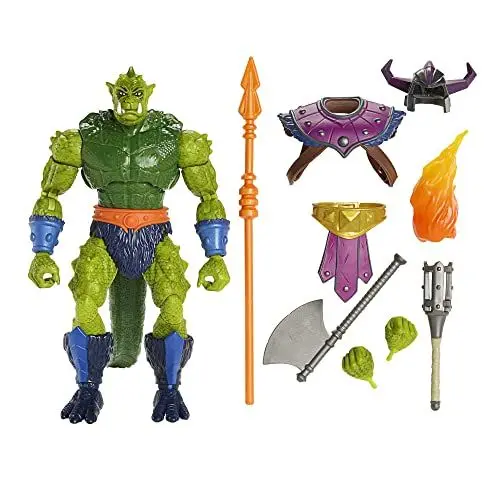 Produktbild: Masters of the Universe Masterverse Actionfigur in Übergröße New Eternia Whiplash, 20 cm, 30 verschiedene Bewegungen, Battle-Zubehörteile, HLB68