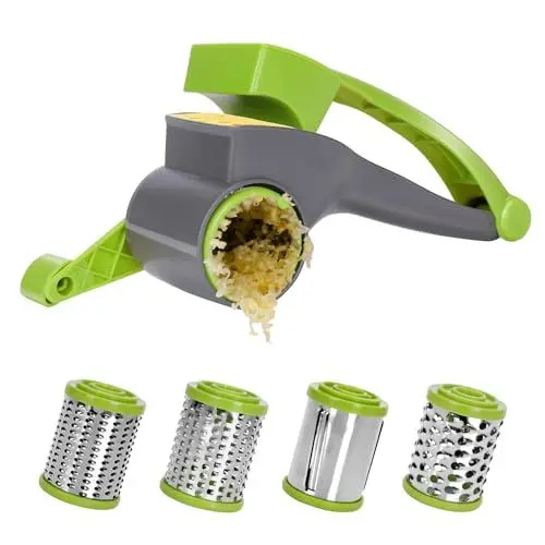 Produktbild: Masthome Käsereibe mit Kurbel,Parmesanreibe mit 4 Edelstahl-Feintrommel,für müheloses Reiben von Hartkäse, Schokolade,Nüssen