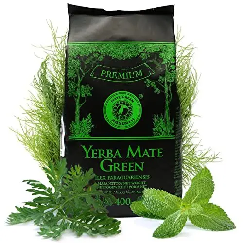 Produktbild: Mate Green, Mate Tee 'Absinth' 400 g mit Minze, Fenchelfrüchten, Wermutkraut | brasilianischer Mate-Tee von höchster Qualität, 1 Stück (1er Pack)