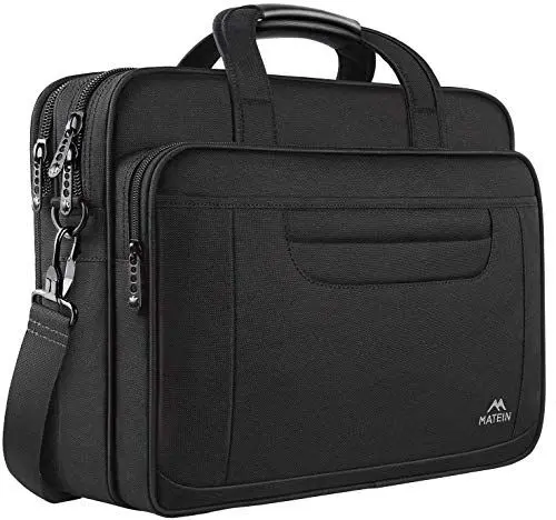 Produktbild: MATEIN Laptoptasche 17,3 Zoll, Groß Laptop Tasche 17 Zoll Aktentasche Herren Wasserdicht Arbeitstasche Business Taschen Umhängetasche Laptop Bag Notebooktasche Schultertasche Bürotasche, Schwarz