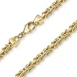 Produktbild: Materia Massive Goldkette Herren - 5mm breite vergoldete Sterling Silber 925 Kette K52-70