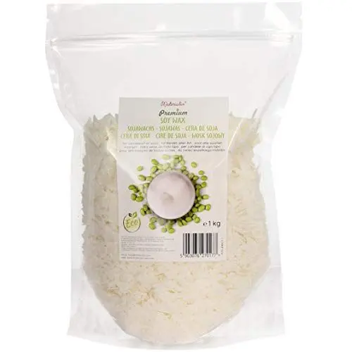 Produktbild: Premium Sojawachs von Materialix - 1kg natürliches Öko-Soja-Wachs-Flocken - Kerzenwachs zum Gießen - Sojawachs Kerzen - Wachs Kerzen - Kerzenwachs Granulat - Wachs zum Kerzen Gießen - Soy Candle Wax