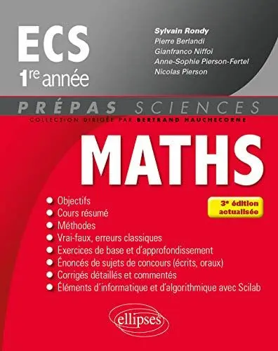 Produktbild: Mathématiques ECS 1re année - 3e édition actualisée (Prépas Sciences)