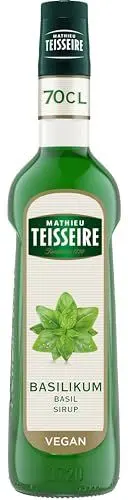 Produktbild: Mathieu Teisseire Basilikum Sirup, für Getränke, Erfrischungsgetränke, Cocktails und Desserts, Flasche 70 cl