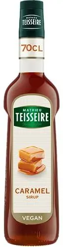 Produktbild: Mathieu Teisseire Karamell Sirup, für Getränke, Erfrischungsgetränke, Cocktails, Kaffee und Desserts, Flasche 70 cl
