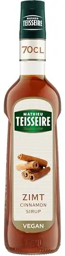 Produktbild: Mathieu Teisseire Zimt Sirup, für Getränke, Erfrischungsgetränke, Cocktails, Kaffee und Desserts, Flasche 70 cl