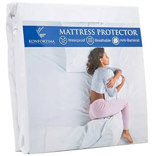 Produktbild: Matratzenschoner 180 x 200 cm wasserdicht | Atmungsaktive Matratzenauflage 180/200 | Hygienischer Anti-Milben Matratzenbezug | Wasserundurchlässiger Matratzen-Schutz | Matratzen-Topper 180x200