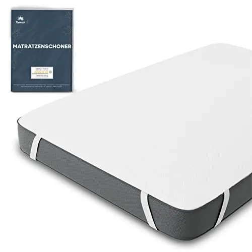 Produktbild: Matratzenschoner 140x200cm Wasserdicht Oeko-TEX Zertifiziert von Twinzen - Matratzenschoner 140 x200 Baumwolle Atmungsaktiv mit 4 Eckgummis