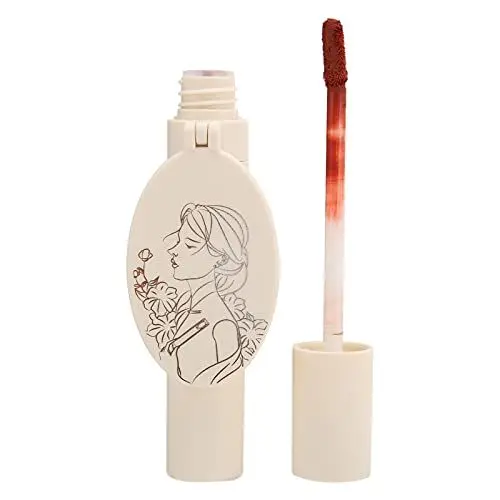 Produktbild: Matte Lip Glaze, Anhaltende, Hochpigmentierte, Pflegende Lippentönung, Antihaft-Cup-Lippen-Make-up, Schlammmatte Lip Glaze Matter Samt-Lippenstift für Frauen und Mädchen