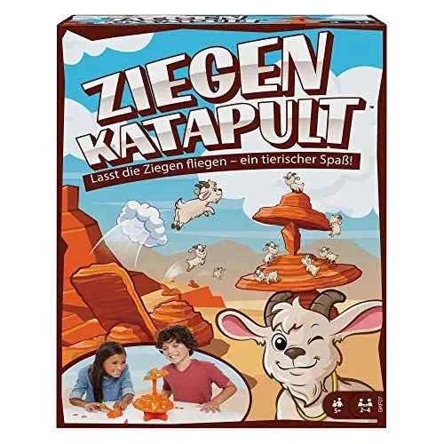 Produktbild: Mattel Games GKF07 - ZIEGENKATAPULT Kinderspiel, geeignet für 2-4 Spieler, Kinderspiele ab 5 Jahren