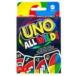 Produktbild: Mattel Games HHL33 - UNO All Wild Kartenspiel mit 112 Karten, Reisespiel, Kinderspiel, Familienspiel und Gesellschaftsspiel, ab 7 Jahren