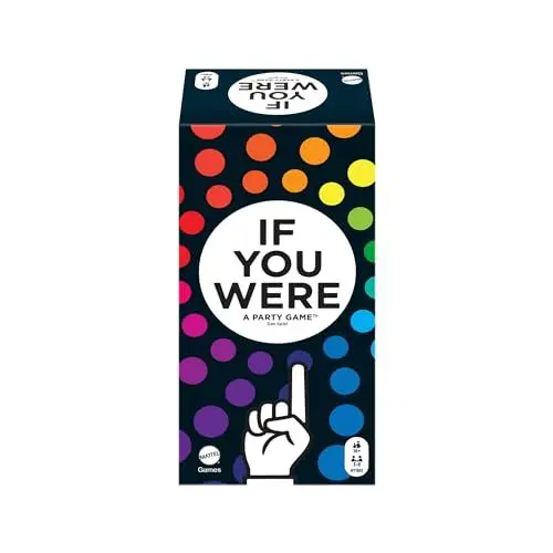 Produktbild: Mattel Games IF YOU WERE A PARTY GAME - Partyspiel für Erwachsene mit witzigen Fragen und Abstimmung durch Fingerzeigen mit Karten und Punktezählern für 3-8 Spieler, HYB61