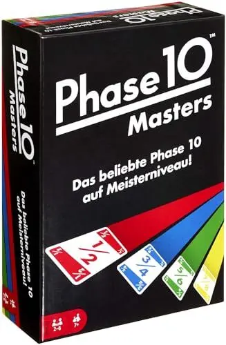 Produktbild: Mattel Games Phase 10 Masters Kartenspiel, Geeignet für 2 - 6 Spieler, Spielzeit ca. 60 - 90 Minuten, ab 7 Jahren, Deutsche Version, FPW34