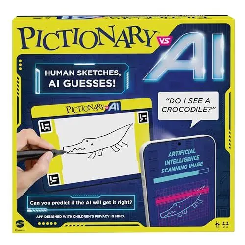 Produktbild: Mattel Games - Pictionary Vs. AI Familienspiel für Kinder und Erwachsene und Spieleabend mit künstlicher Intelligenz für 2 4 Spieler, englische Version, HYH75