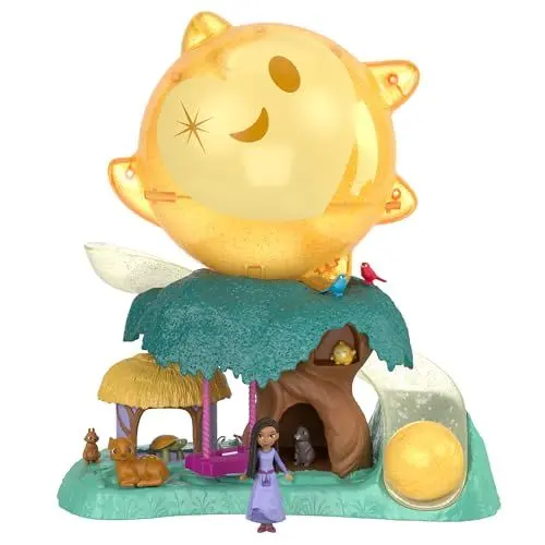 Produktbild: Mattel Disneys Wish Magisches Stern-Spielset mit Asha von Rosas Minipuppe und 7 Überraschungswunschkugeln, HPX28