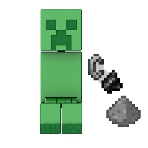 Produktbild: Mattel Minecraft Actionfiguren und Zubehörteile, maßstabsgetreu, ca. 8 cm groß mit pixeligem Design (Figuren können variieren) HTL80