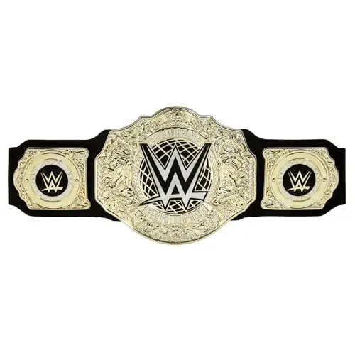 Produktbild: Mattel Mattel WWE Championship-Gürtel, World Heavyweight Championship Rollenspiel und Kostüm, ca. 100 cm langer Lederimitatgürtel mit einmaliger Anpassung, HYF18