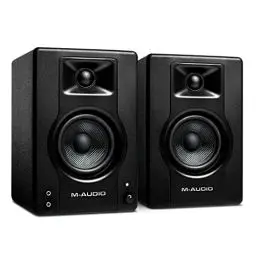 Produktbild: M-Audio BX3 - Aktive 120-Watt Desktop-Computerlautsprecher / Studiomonitore für Gaming, Musikproduktion, Live-Streaming und Podcasting (Paar)