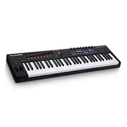 Produktbild: M-Audio Oxygen Pro 61 – 61-Tasten USB MIDI Keyboard Controller mit Beat Pads, MIDI-zuweisbaren Reglern, Tasten & Fadern und enthaltenem Softwarepaket