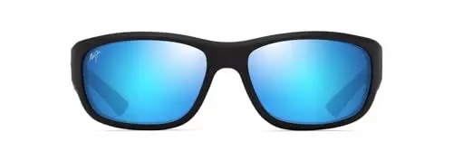 Produktbild: Maui Jim Unisex Mauklele Sunglasses, Matte Black/Blue, 64-17-125