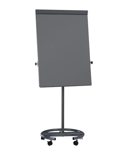 Produktbild: MAUL Flipchart MAULoffice 70x100cm | Mobiles Whiteboard mit 5 Fußrollen und Rundfuß | Magnetische Tafel mit Blockhalter und großer Ablageschale für Marker und Stifte | Höhenverstellbar | Anthrazit