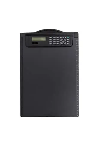 Produktbild: MAUL Klemmbrett mit Rechner | DIN A4 Klemmbrett | integrierter Solar Rechner mit 8-stelligem Display | multifunktionales Klemmbrett inkl. Taschenrechner | für Büro und Arbeitsplatz | Schwarz