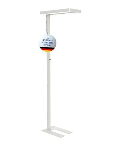 Produktbild: Maul LED-Standleuchte MAULjaval | Standleuchte dimmbar | Breite Arbeitsplatzleuchte fürs Büro und Konferenzräume | Energieeffiziente Stehleuchte mit 4000K Farbtemperatur | Weiß