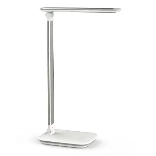 Produktbild: Maul LED-Tischleuchte MAULjazzy, dimmbar – Büro Arbeitsplatzleuchte inkl. USB Typ A Anschluss – Schreibtischlampe mit 4000K Farbtemperatur – weiß