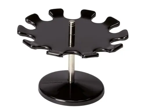 Produktbild: Maul Stempelträger 14x10x14 cm | Eleganter Stempelhalter in runder Ausführung | Platzsparender Büro Organizer für bis zu 10 Stempel | Ideal für Datumstempel und Firmenstempel | Schwarz