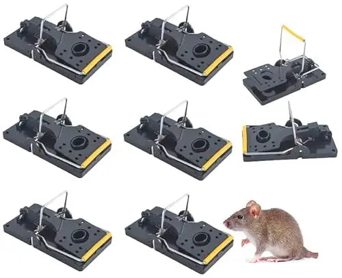 Produktbild: Mausefalle Mäusefalle Rattenfalle Falle Schlagfalle Tierfalle Maus Ratte Metallbügel R604 8Stk.